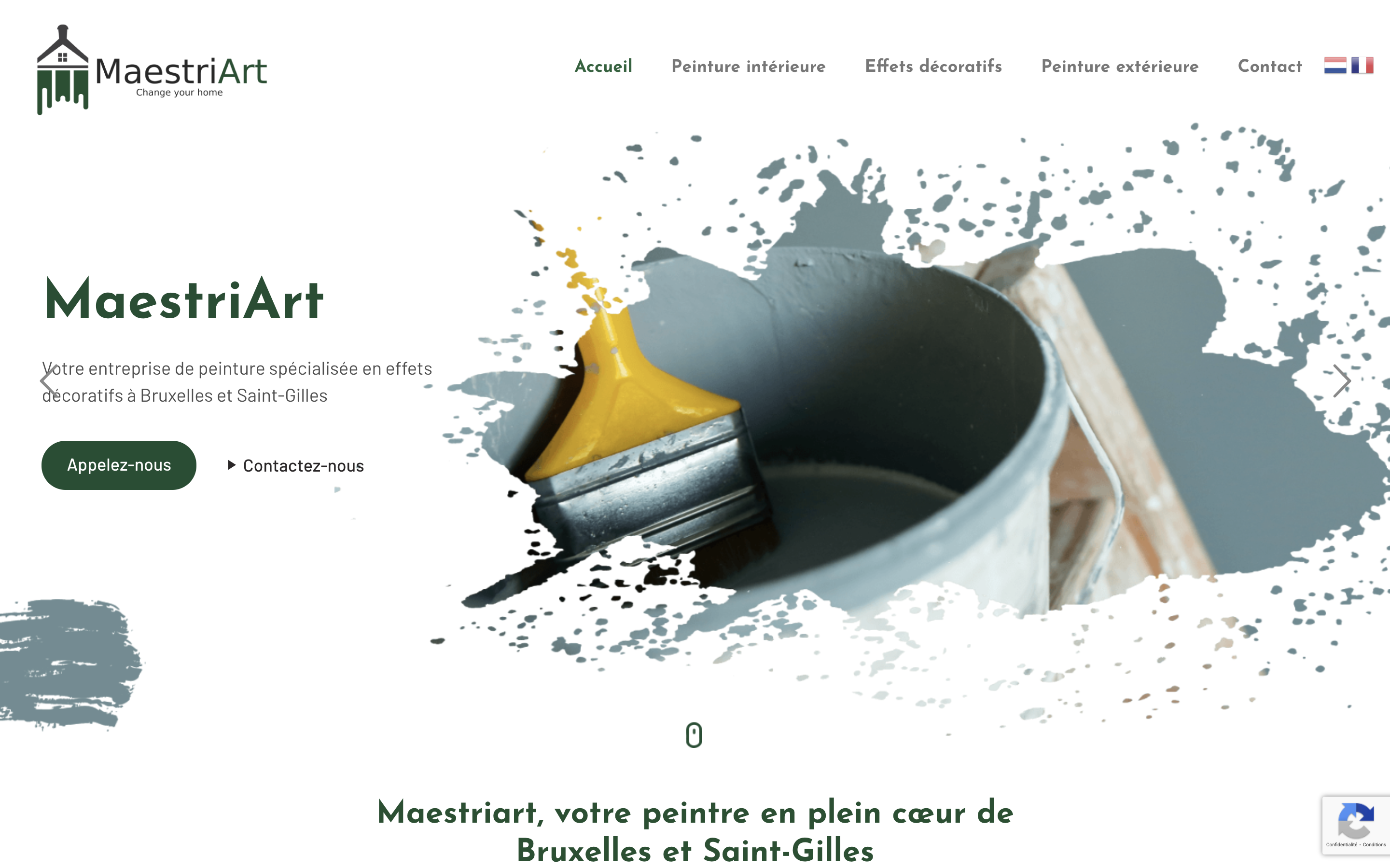 Site web réalisé pour Maestriart