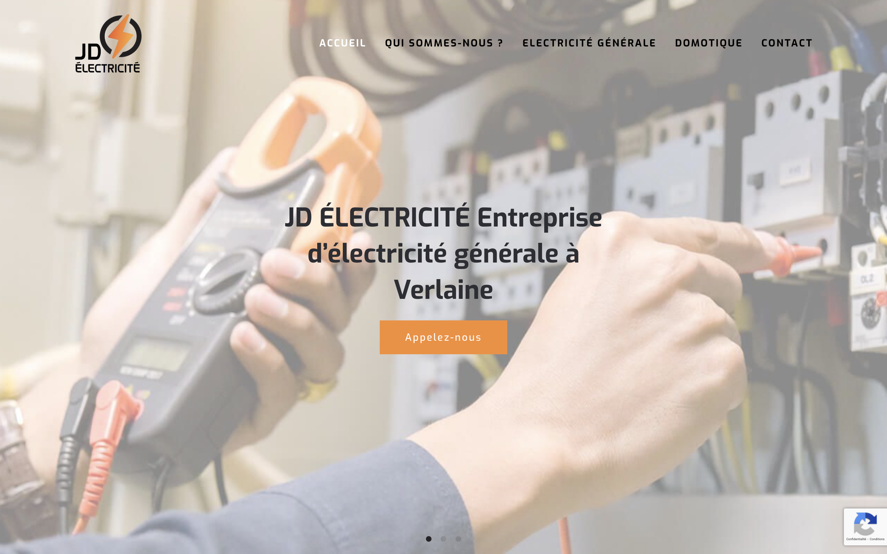 Site web réalisé pour JD Électricité